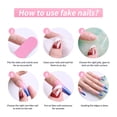 thumbnail image 4 of Fofosbeauty 24pcs Press on False Nails Tips, Almond Fake Acrylic Nails, Simple Blue and White Ripples, 4 of 6