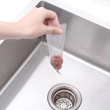 Drain Strainer Bag  Drain Mesh Bag  Drain Filter Bag  Drain Strainer Net 100pcs/set Kitchen Sink Drain Strainer Disposable Mesh Bag Residue Waste Filter Bags Catcher