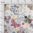 thumbnail image 2 of oneOone Cotton Poplin White Fabric Butterflies Craft Projects Decor Fabric Printed By The Yard 56 Inch Wide-4P, 2 of 5