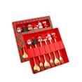 thumbnail image 1 of Chmadoxn Christmas Spoon Christmas Dessert Spoon Fork Stainless Steel Tableware Set Cute Doll With Hand Gift some tableware, 1 of 2