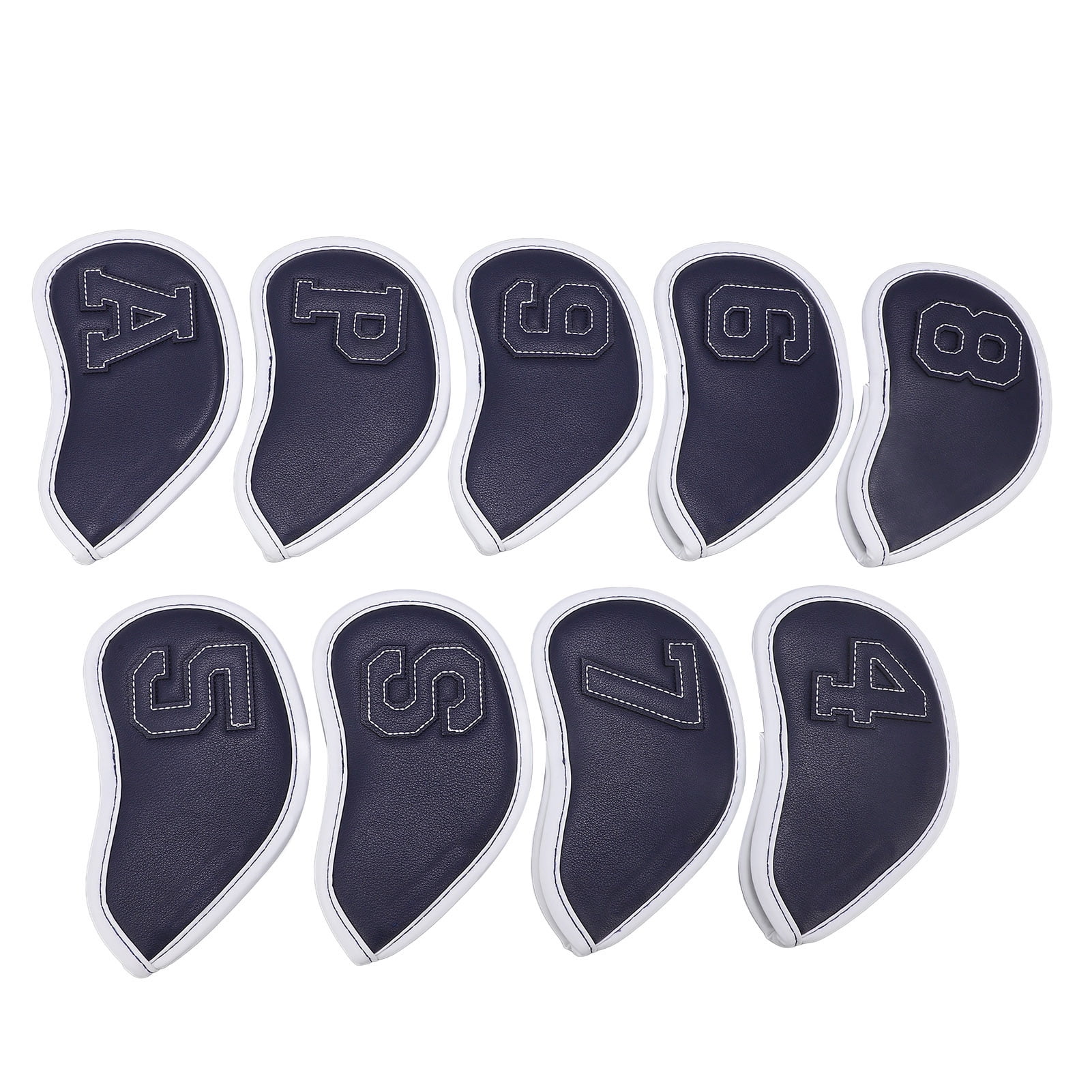 Iron Head Covers Set, PU Edging Sunscreen Waterproof  Iron Head Covers Rainproof  For Outdoors Blue
