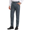 thumbnail image 4 of INSPIRE CHIC Pantalon à Carreaux pour Homme, Léger, Coupe Régulière, devant Plat, 30, Gris Foncé, 4 of 7