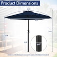 thumbnail image 3 of Gymax Outdoor Patio Umbrella Modern Table Umbrella w/8 Heavy Duty Ribs Sun-proof Navy, 3 of 10