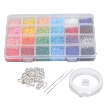 Glass Seed Beads,Bracelet Beads 24 Grids Craft Beads Jewelry Making Beads Exceptional Craftsmanship