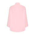 thumbnail image 5 of Timegard Chemises pour Femmes en Coton et Lin à Boutons, Col à Revers, Blouse à Manches 3/4, Hauts d'Automne avec Poches, 5 of 5