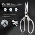 thumbnail image 4 of Tomato Slicer And Lemon Slicer Kitchen Scissors Poultry Shears Heavy Duty Meat Scissors Dishwasher Multipurpose Stainless Steel Sharp Utility Food Scissors For Chicken Poultry Fish Herb, 4 of 9