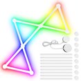 thumbnail image 1 of Smart Led Strip Lights 16 Million RGB Effects Rhythm Mode Manual and APP Remote Control LED Light No Drilling Wall Mount DIY Shape Connectable Light Bar with Backlight, 1 of 7