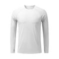 thumbnail image 2 of hoksml Chandails à Manches Longues pour Hommes Évacuation de l'Humidité UPF 50+ Protection Solaire UV T-Shirts Athlétiques Couleur Unie Col Rond Randonnée Course Entraînement Haut Actif Liquidation, 2 of 6