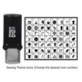 thumbnail image 1 of Printtoo Personalized Sewing Theme Icons Round Rubber Stamp Self Inking Stamper 12 mm-Violet, 1 of 7