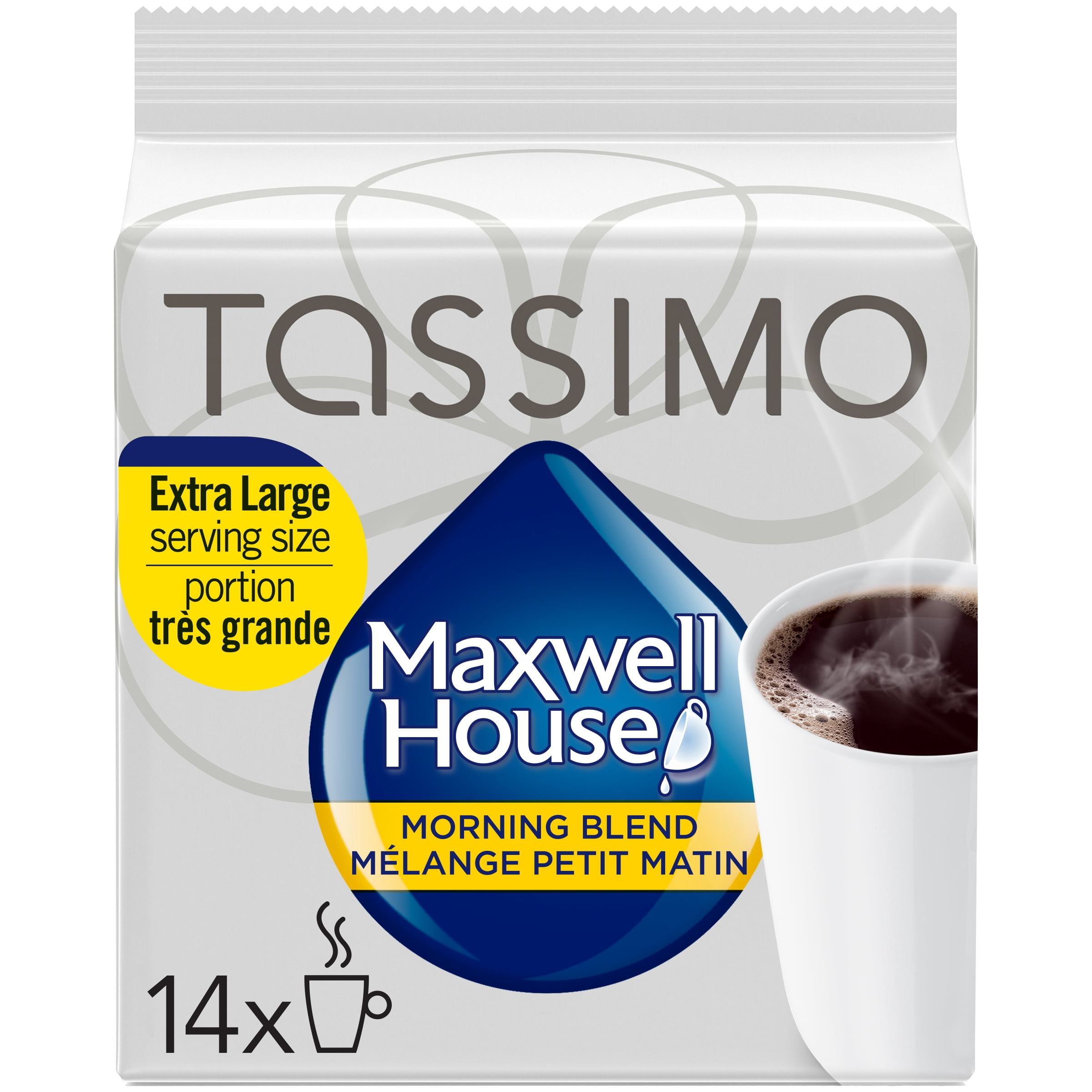 Tassimo Maxwell House Morning Blend Coffee Single Serve T-Discs, 14 cup Box, Medium