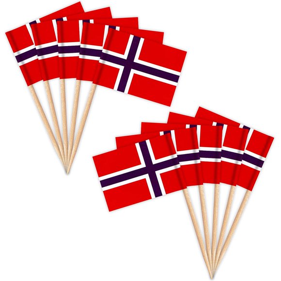 ZXvZYT Drapeau Cure-Dents (Norvège)