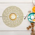 thumbnail image 1 of pdqouc 6 Pack Fine Paper Rope Messy Knitting Placemats Paper Placemats Restaurant Table Decoration Kindergarten DIY Props Background Plate Mat Round Table Place Mats Indoor Dining, 1 of 3
