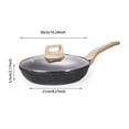 thumbnail image 2 of With Spatula Non Stick Frying Pan 26 Cm Ceramic Lid Aluminium Induction PFAS PFOA Free Dishwasher Safe Cool Handle Grey, 2 of 3