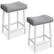 BeesClover Counter Height Bar Stools, 24 Inch Barstools for Kitchen Island Counter, Upholstered Padded Barstools with Curved Surface, Easy Assembly