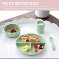thumbnail image 2 of Melii Silicone Toddler Mealtime Set, 8-Piece (2 Suction Bowls, 2 Plates, 2 Cups, 4 Utensils), Multicolor, 2 of 6