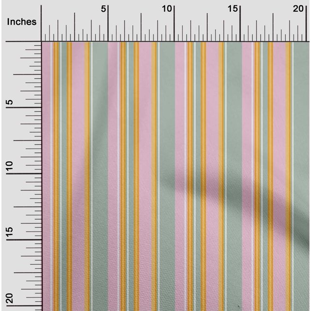 oneOone Polyester Lycra Fabric Multicolor Stripe Print Fabric By The Yard 56 Inch Wide
