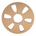thumbnail image 1 of 1/4 10 Inch Empty Tape Reel Aluminum Alloy 6 Hole Universal Opening Machine Part Sound Tape Takeup Reel Gold, 1 of 6