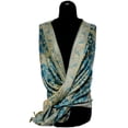 thumbnail image 2 of Peach Couture Châle Enveloppant Élégant Réversible à Motif Cachemire Pashmina, 2 of 3