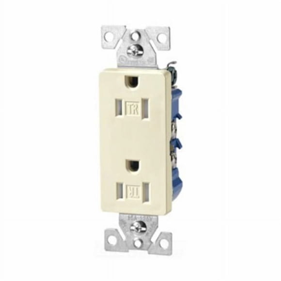 Cooper Wiring Device TR1107LA Decorator Receptacle Duplex Outlet - 15A 125V 2P3W