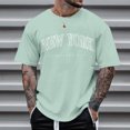 thumbnail image 2 of BOBOGOJP T-Shirt de Travail pour Homme à Coupe Régulière à Manches Courtes (Vert Menthe,3TG), 2 of 4