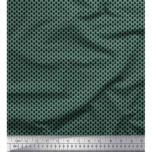Soimoi Rayon Fabric Bell Christmas Print Sewing Fabric Yard 42 Inch Wide