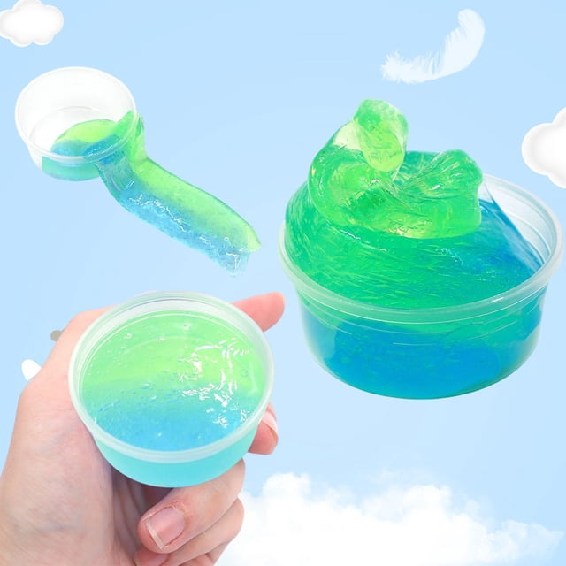 Crystal Slimes Clays Kit DIY Noodles Pulling Toy Fruit Scented Modeling Clays For Kids Creatives Arts Crafts Sensory Toys For Girls Boys