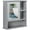Grey, variant on kleankin Wall Mounted Bathroom Mirror Cabinet with Door Adjustable Shelf