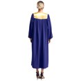 thumbnail image 2 of Raenseen Robe de Chorale Unisexe de Luxe à Col en V à Manches Longues Robe de Doctorat Costume de Juge Robe de Collation des Grades Bleu m, 2 of 7