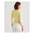 thumbnail image 2 of RALPH LAUREN Womens Yellow Fitted Button Front Long Sleeve V Neck Top XL, 2 of 4