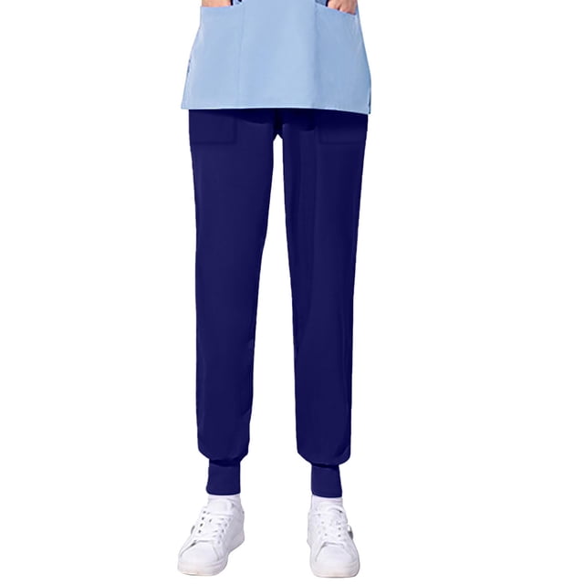 TIMIFIS Medicals Scrub Pants for Women Stretch Yoga Scrub Joggers Plus Size Nursing Pants Solid Color Four Season Loose Work Pants with Pockets - Spring/Summer