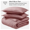 thumbnail image 3 of Bare Home Goose Down Alternative Comforter Set - 3 Piece Set - Queen, Heathered Rosewood, 3 of 4