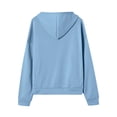 thumbnail image 4 of Womens Zip Up Hoodie Classic Full Zip Hoodie Breathable Cotton Blend Relaxed Fit Solid Color Hooded Sweatshirt with Front Pockets Womens Sweater BU1 M, 4 of 5