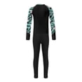 thumbnail image 4 of XUNZOO 2Pcs Girls Rash Guard Swimsuit UPF 50+ Swimming Costume Kids Long Sleeve Rash Shirts Legging Set Black A 8, 4 of 7