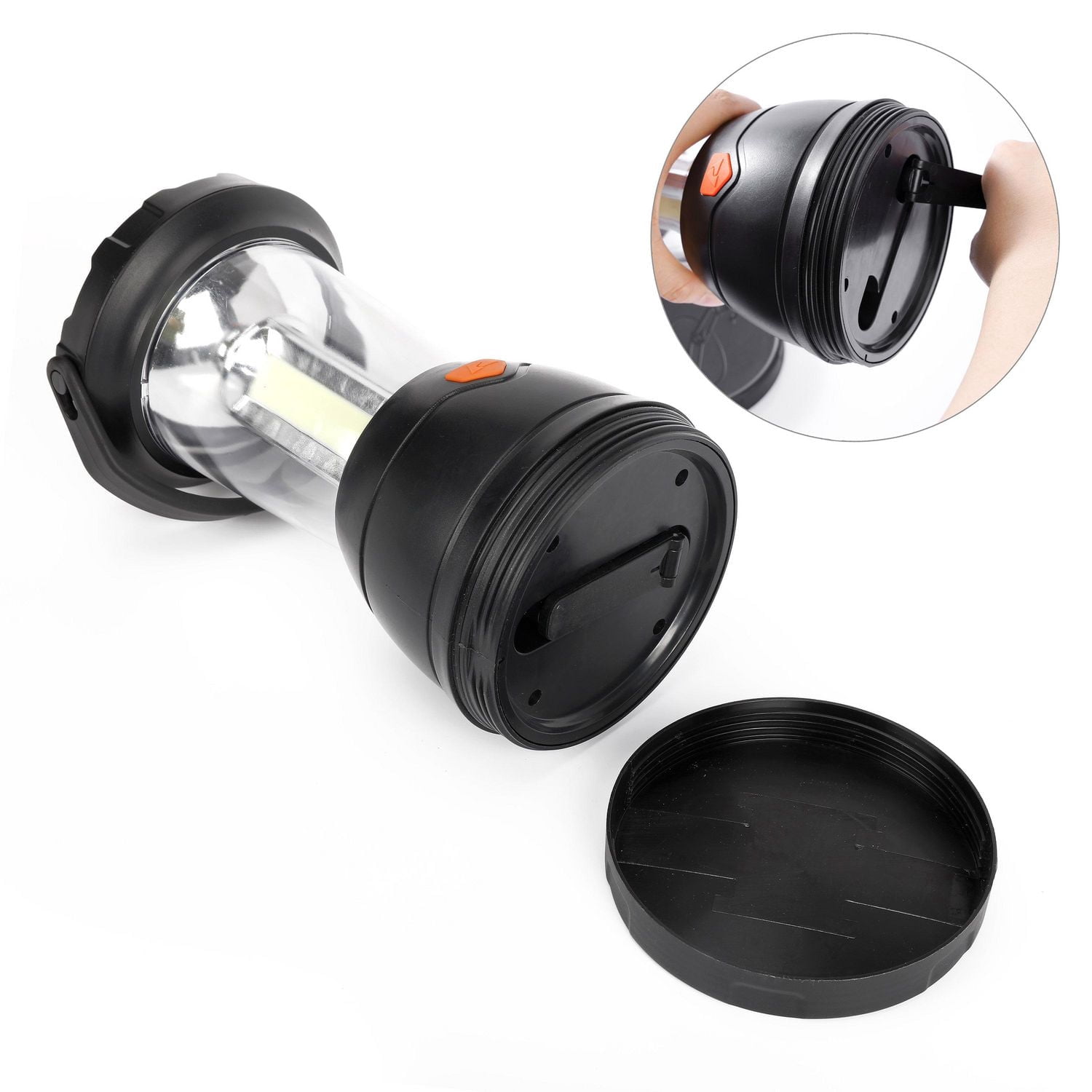 Ozark Trail Triplex DEL Lanterne de survie, 800 lumens, rechargeable, solaire et manivelle