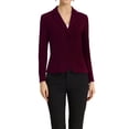thumbnail image 1 of INSPIRE CHIC Blazer de Travail pour Femme Col à Revers Veste à Manches Longues Blazer de Complet Rouge Violacé m, 1 of 6