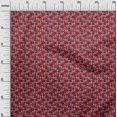 thumbnail image 3 of oneOone Popeline de Coton Rouge Tissu Floral Matière de Robe Tissu Imprimé Tissu au Mètre 56 Pouces de Large, 3 of 5
