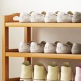 thumbnail image 2 of Multi Layer Shoe Rack Shoe Rack Shoe Storage Rack Storage Shoe Shelf Multi Layer Shoe Rack Thicken Bamboo Large Capacity Durable Shoe Storage Rack For Bedroom Dormitory 4 Layers,, 2 of 5
