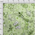 thumbnail image 3 of oneOone Tissu Popeline de Coton Vert Clair Papillons Matériel de Robe Tissu Imprimé Tissu au Mètre 42 Pouces de Large-Js, 3 of 5