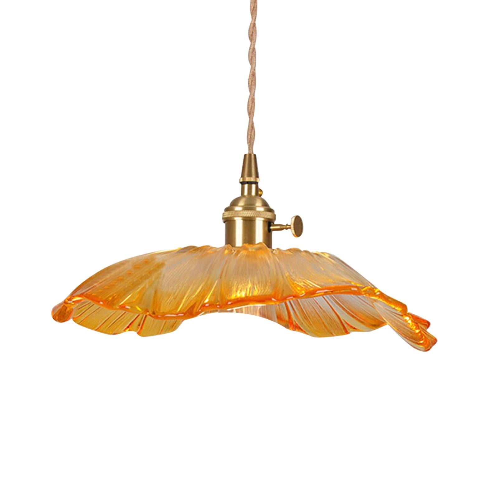 koolsoo Flower Pendant Light Flower Chandelier Ceiling Lamp Minimalist Adjustable Flower orange