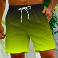 thumbnail image 2 of FAIWAD Mens Summer Gradient Shorts Casual Classic Short Pants Elastic Waist Drawstring Comfort Beach Shorts, 2 of 9