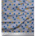 thumbnail image 1 of Soimoi Rayon Fabric Leaves & Floral Printed Fabric 1 Yard 42 Inch Wide, 1 of 3