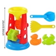 thumbnail image 3 of TIELUTT Sand Water Wheel Beach Toy Kids Beach Sandbox Play Set Outdoor Beach Sand Water Sifting Funnel Shovel Pool Game Pool Decorations Kids outside with Wheels Toddler Shovel Desk Sandbox with Rake, 3 of 4