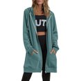 thumbnail image 2 of Innerwin Chandails en Molleton à Capuche Zippés pour Femmes Sweat à Capuche Automne Couleur Unie Chaud Vert Océan S, 2 of 4