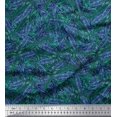 thumbnail image 1 of Soimoi Tissu Poly Georgette Feuilles de Palmier Imprimés de Tissu au Mètre 42 Pouces de Large, 1 of 3