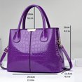 thumbnail image 4 of Trendy Crocodile Print Tote Bag, Large Capacity Multi-pocket Shoulder Bag, Perfect, 4 of 5