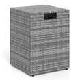 thumbnail image 1 of Costway Propane Tank Cover Table,16Inch Square PE Rattan Gas Tank Storage Box with Flip Lid Mix Gray, 1 of 10