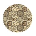 thumbnail image 1 of ziyahi Elastic Edged Waterproof Backed Fitted round Tablecloth round table Table Cover Tableclothes Style F 1.5m, 1 of 9