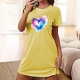 thumbnail image 2 of Birdeem Chemises de Nuit pour Femmes Chemise de Nuit Courte Surdimensionnée pour Femmes Mode Imprimé sur la Poitrine Robe de Nuit à Manches Courtes, 2 of 12