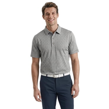 Ben Hogan Performance Men's Shibori Geo Print Short Sleeve Golf Polo Shirt