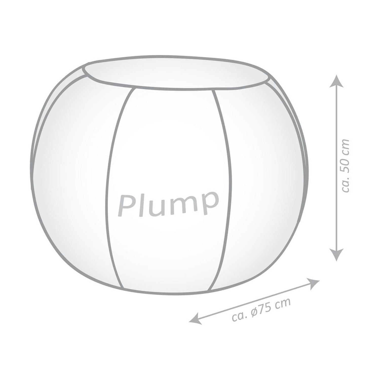 Pouf Plump en velours cuivre moelleux – Pouf rond surdimensionné avec revêtement en velours ultra-doux et rembourrage en billes de polystyrène pour salon, chambre ou bureau